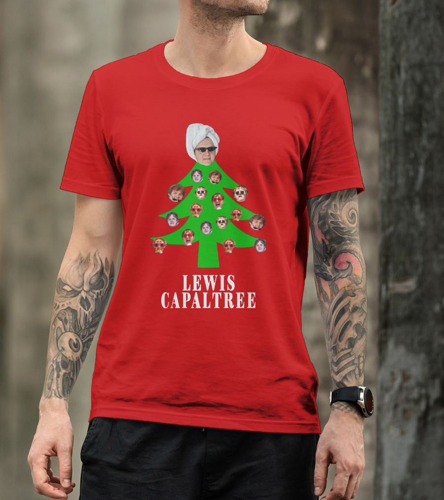 Lewis Capaltree Christmas Tree Face Collage Jumper T-Shirt