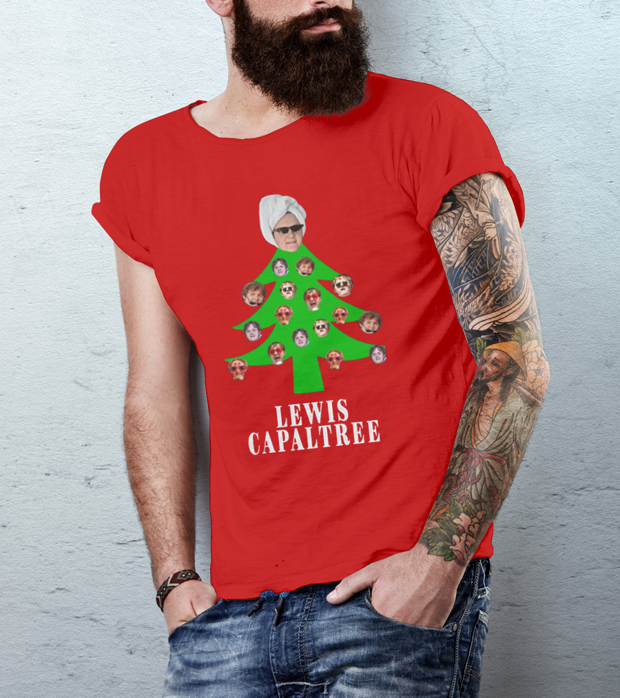 Lewis Capaltree Christmas Tree Face Collage Jumper T-Shirt