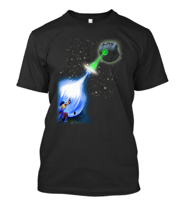 Kamehameha Goku Vs Death Star Superlaser Epic Showdown T-Shirt