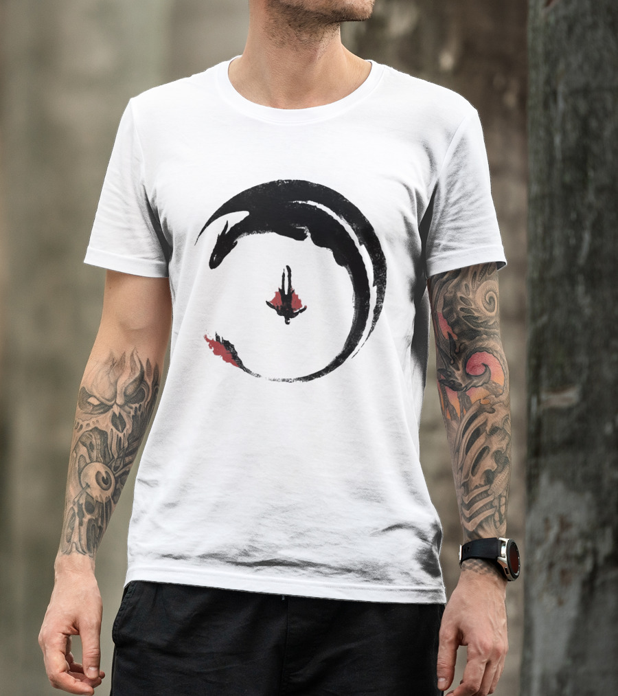 Hiccup And Toothless Fly Artistic Circular T-Shirt