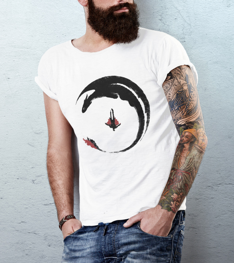 Hiccup And Toothless Fly Artistic Circular T-Shirt