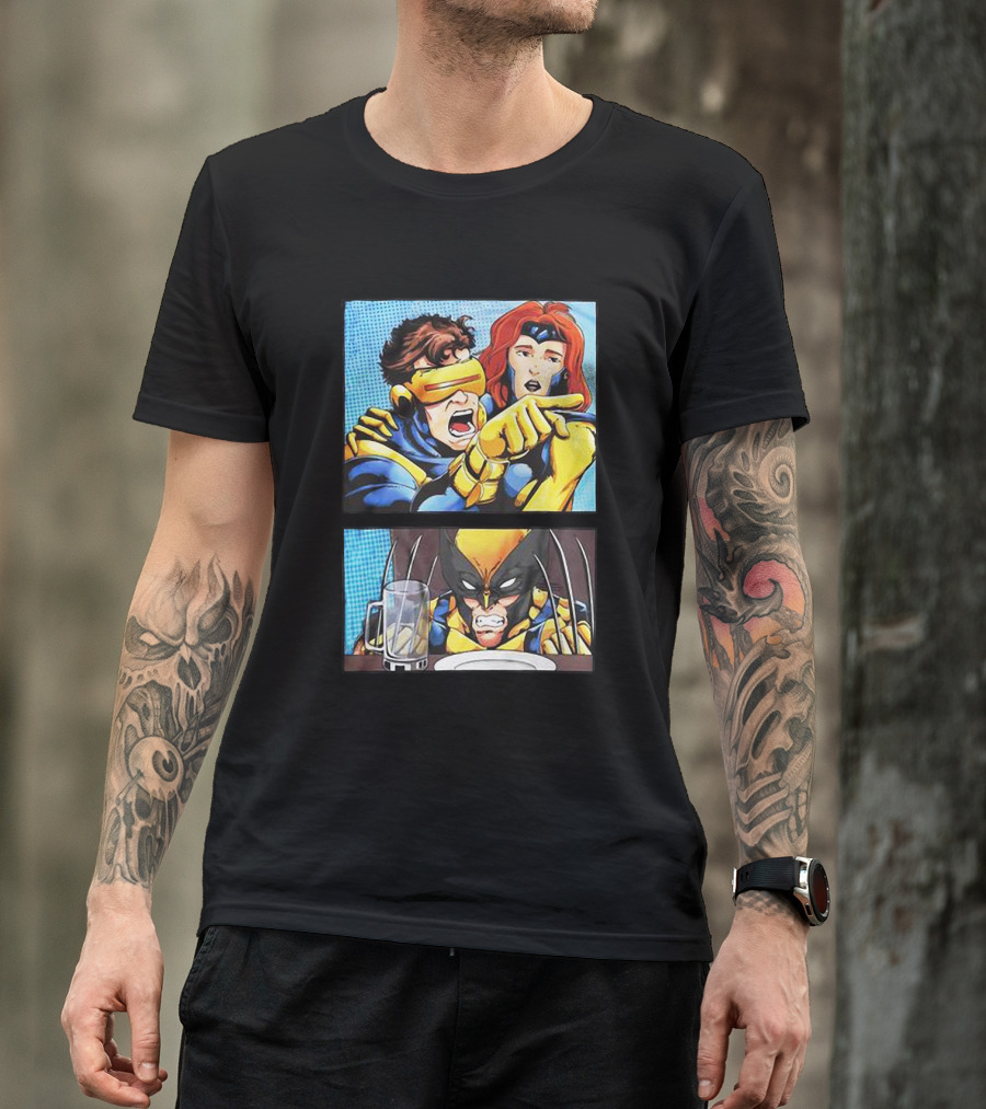 Cyclops And Jean Grey Arguing With Wolverine Meme T-Shirt