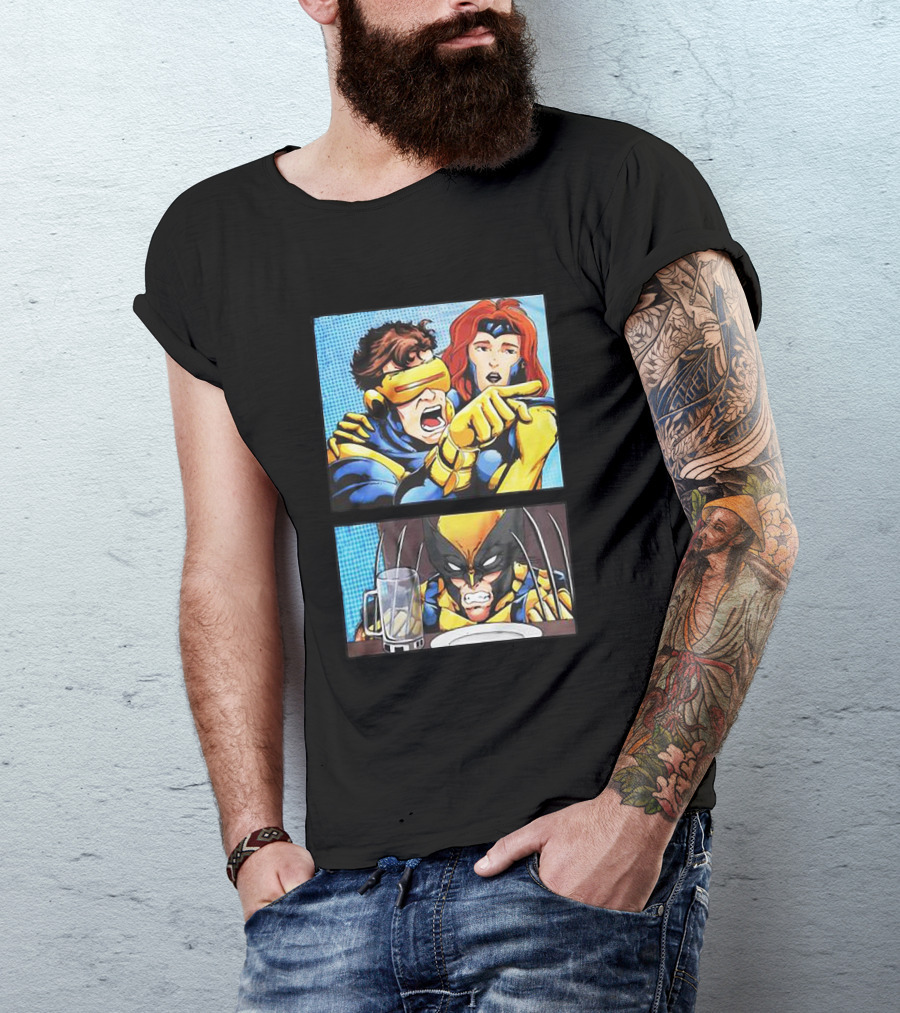 Cyclops And Jean Grey Arguing With Wolverine Meme T-Shirt