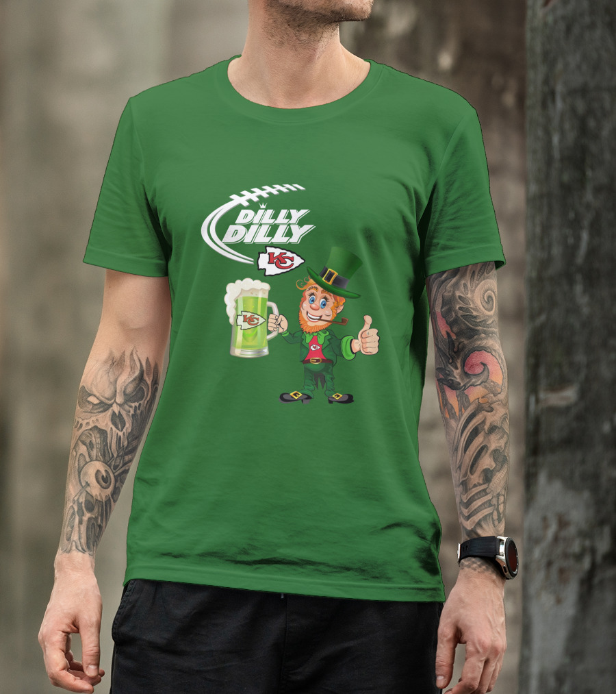 Dilly Dilly Chiefs Leprechaun St Patrick's Day Drink T-Shirt