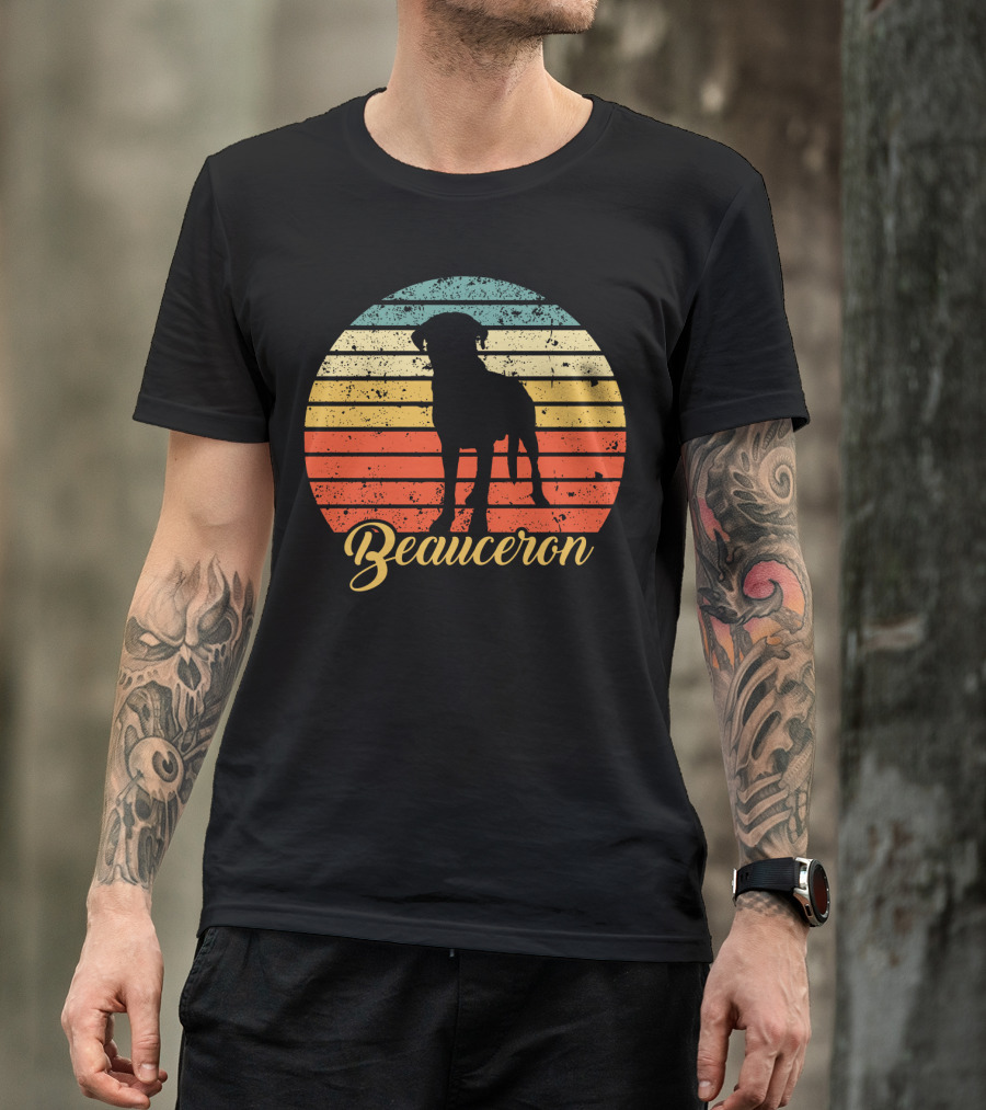 Retro Striped Beauceron T-Shirt