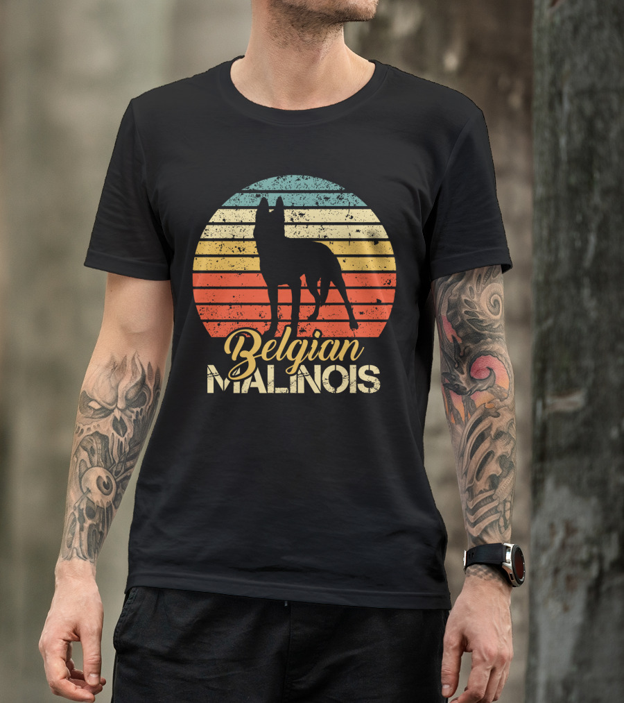 Retro Sunset Belgian Malinois T-Shirt
