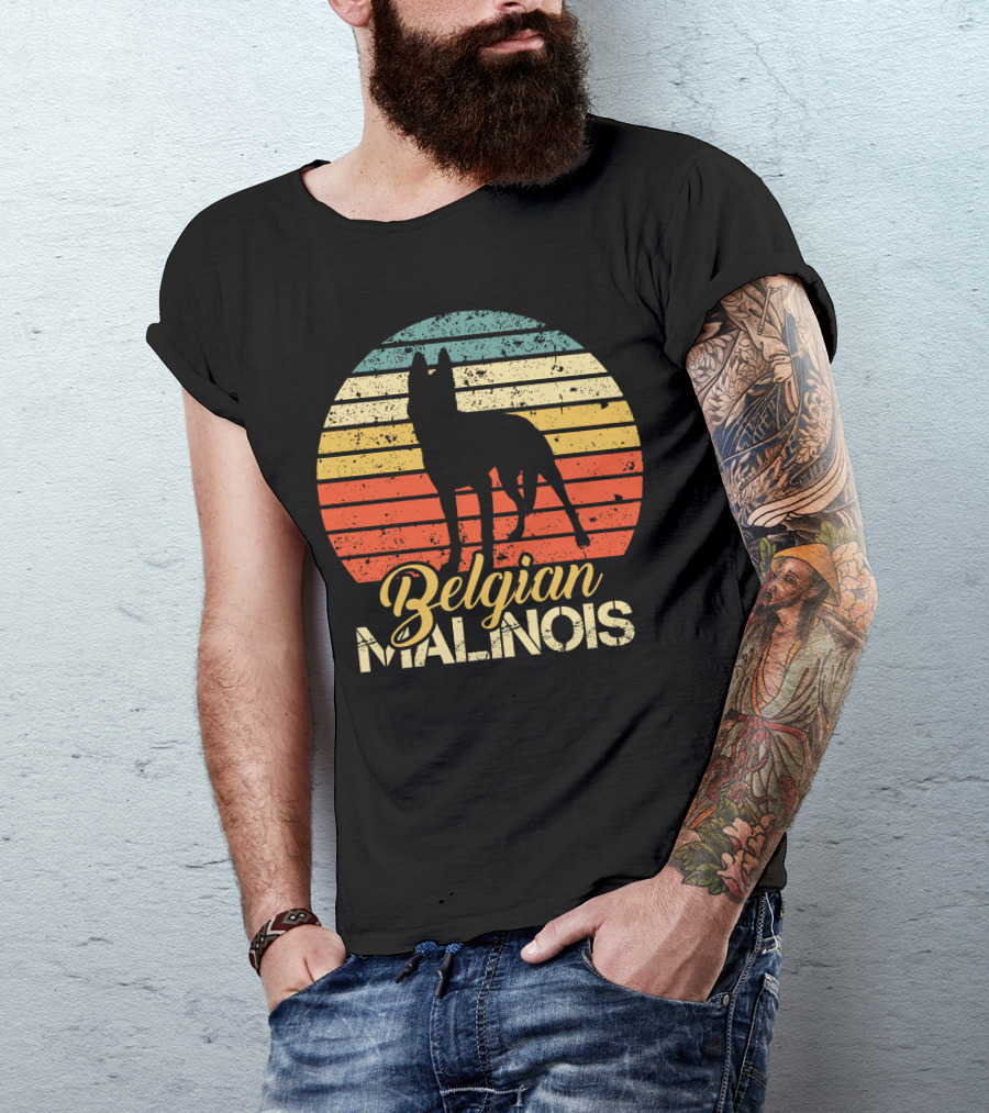 Retro Sunset Belgian Malinois T-Shirt