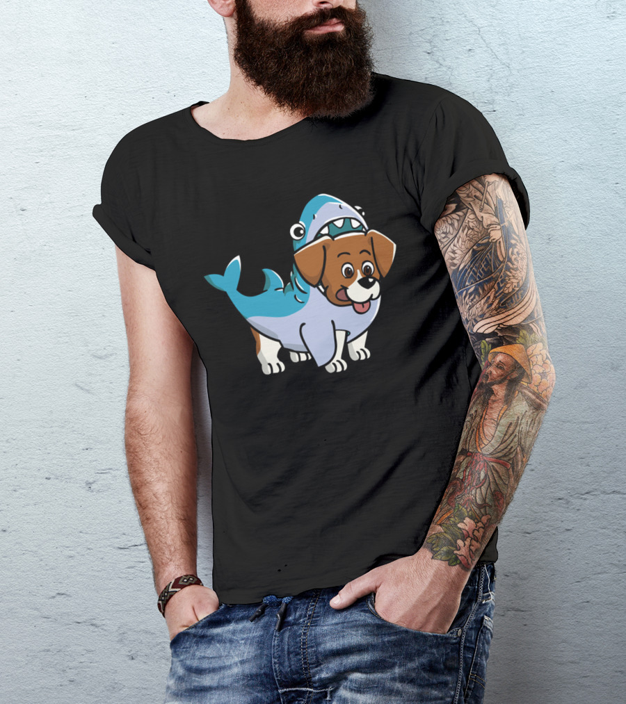 Beagle Shark Costume Hybrid Character T-Shirt