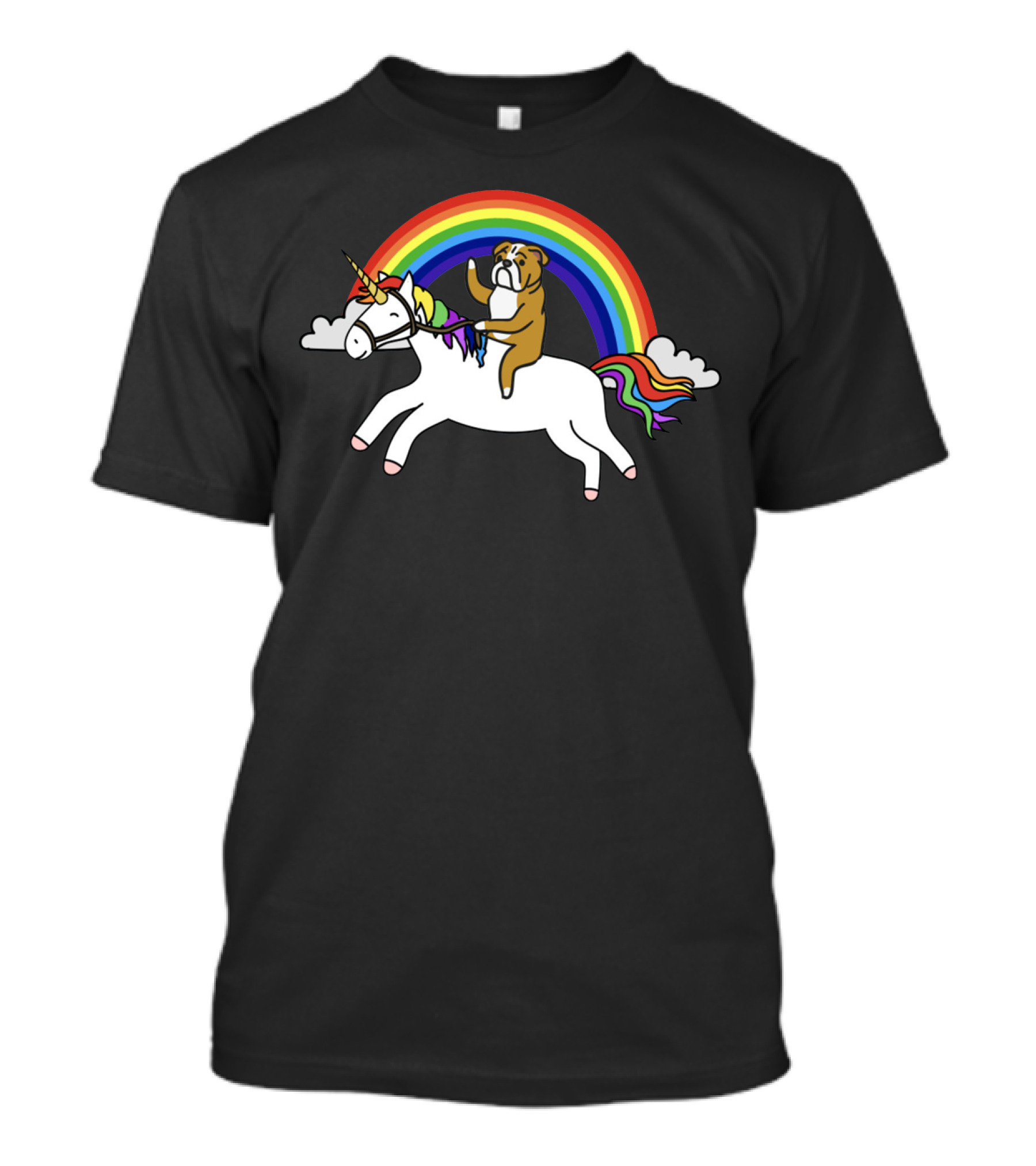 Bulldog Riding Unicorn T-Shirt