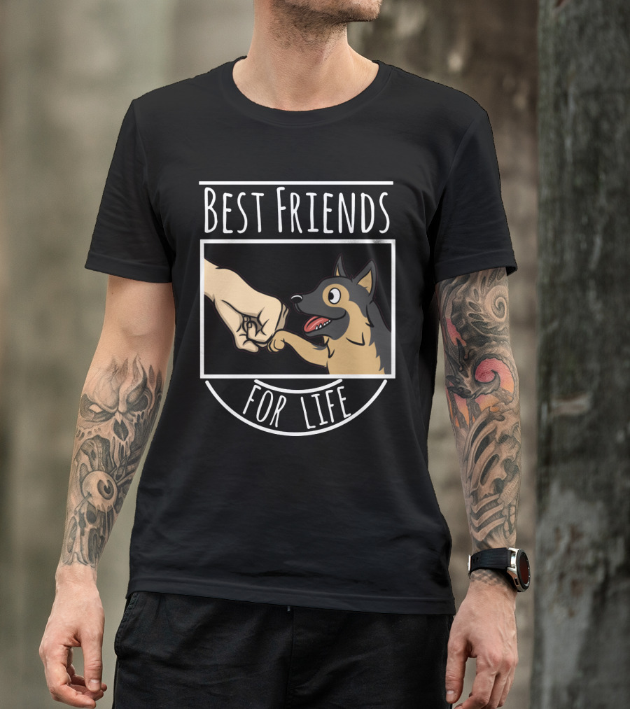 BEST FRIENDS FOR LIFE GERMAN SHEPHERD FIST BUMP T-Shirt