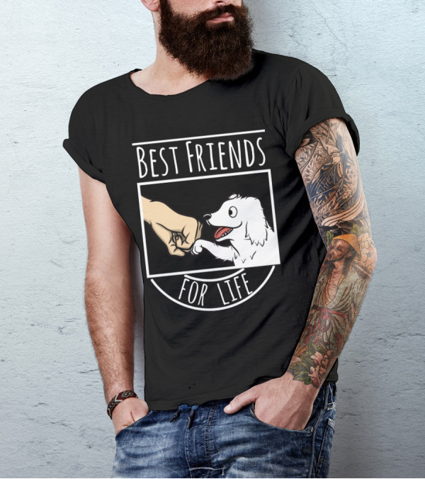 BEST FRIENDS FOR LIFE GREAT PYRENEES PUPPY AND FIST BUMP LOYALTY T-Shirt
