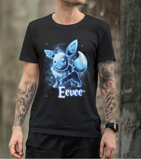 Eevee Pokemon Patronus Neon Glow Effect T-Shirt