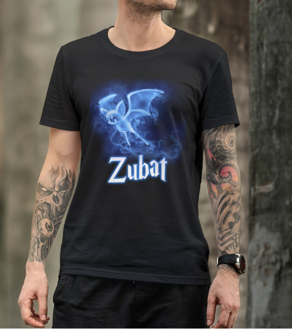 Zubat Pokemon Patronus Glowing Blue Mystical Bat T-Shirt