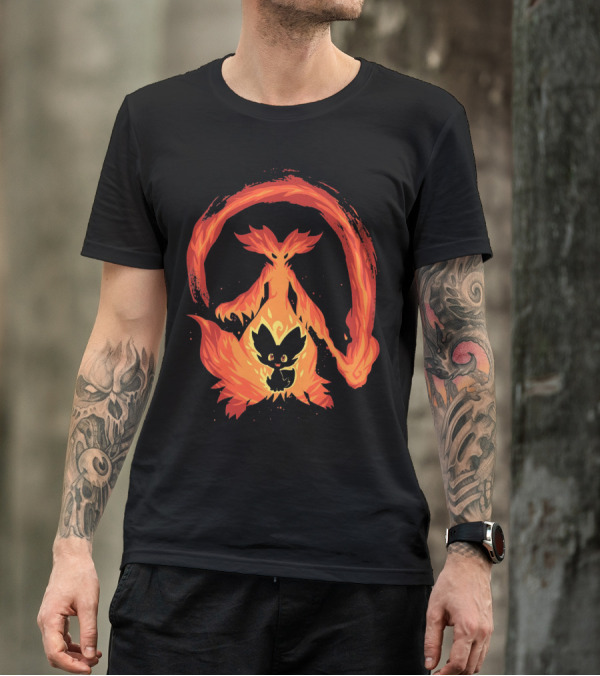 EVOLUTION POKEMON FIRE TYPE DELPHOX FLAME SPIRITUAL TRANSFORMATION T-Shirt