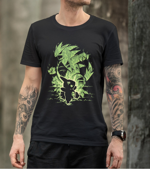 EVOLUTION POKEMON TYRANITAR LARVITAR ELECTRIC TRANSFORMATION T-Shirt