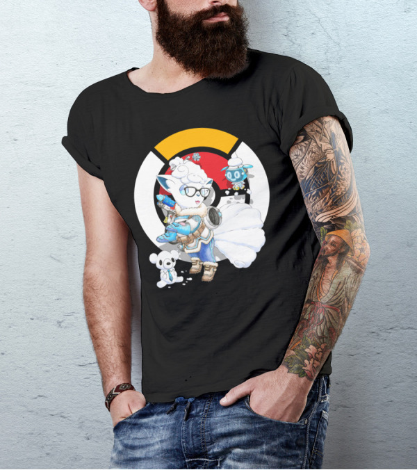 POKEMON X OVERWATCH ALOLAN VULPIX WITH MEI WINTER T-Shirt