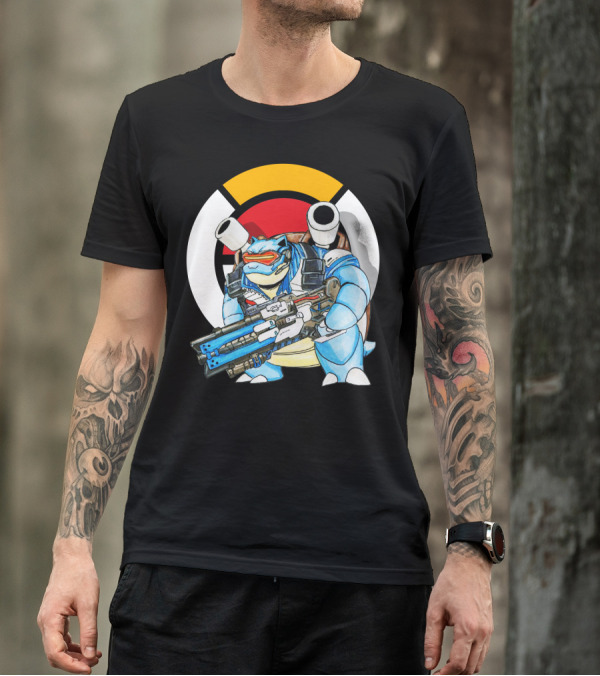 POKEMON X BLASTOISE X SOLDIER76 CROSSOVER FUSION T-Shirt