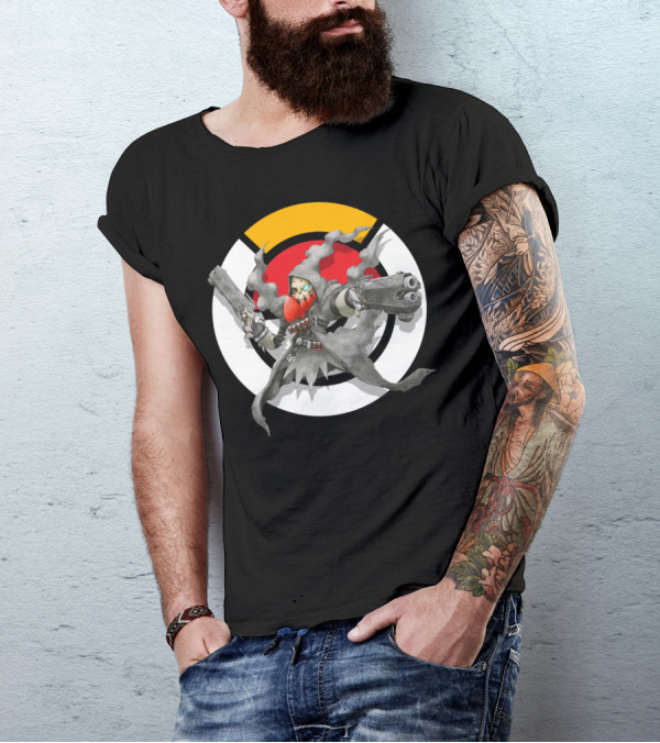 POKEMON DARKRAI REAPER GUNS CIRCLE SYMBOL CROSSOVER T-Shirt