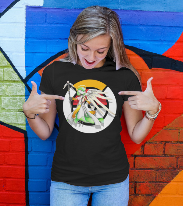 POKEMON OVERWATCH GARDEVOIR MERCY CROSSOVER T-Shirt