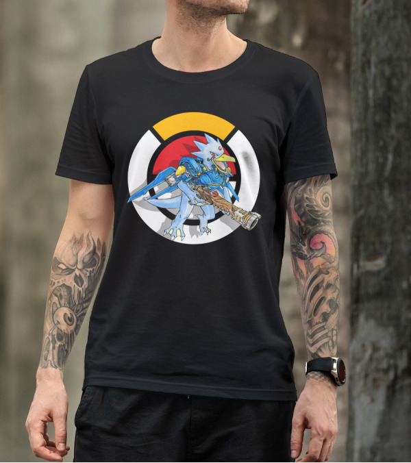 POKEMON X OVERWATCH GOLDUCK X PHARAH Crossover T-Shirt