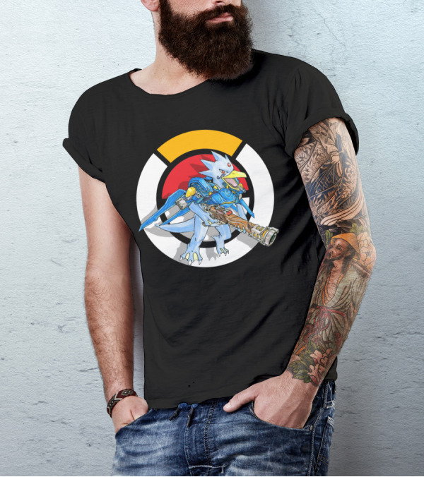 POKEMON X OVERWATCH GOLDUCK X PHARAH Crossover T-Shirt