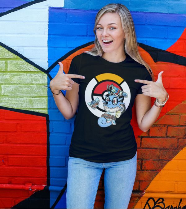 POKEMON X HORSEA MAY Crossover With Hat Glasses Backpack And Poké Ball T-Shirt