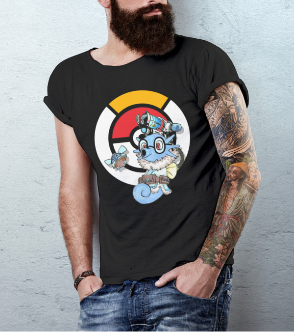 POKEMON X HORSEA MAY Crossover With Hat Glasses Backpack And Poké Ball T-Shirt