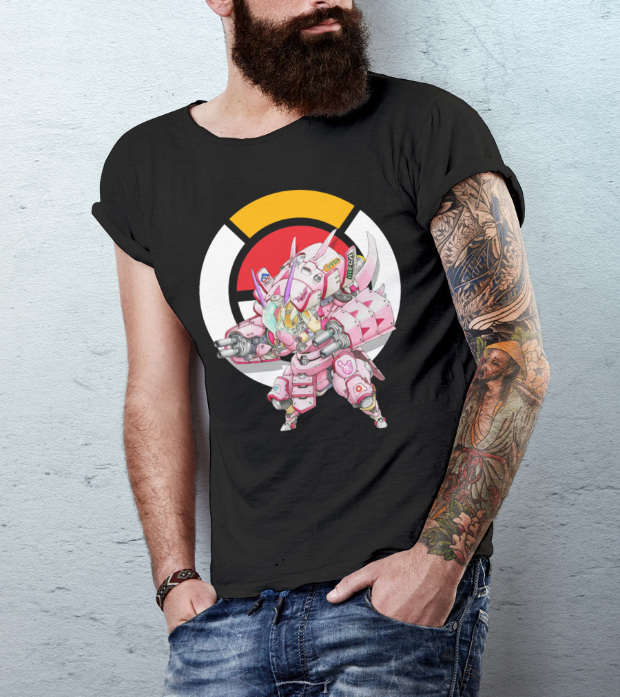 POKEMON X OVERWATCH LOPUNNY X GOLISOPOD MECH FUSION T-Shirt