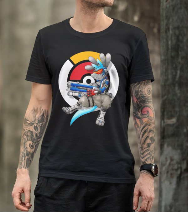 POKEMON X OVERWATCH LUCARIO X SOLDIER T-Shirt