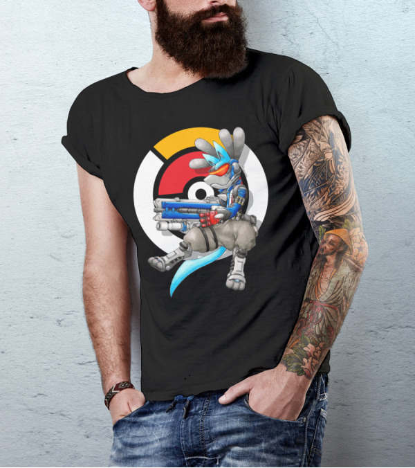 POKEMON X OVERWATCH LUCARIO X SOLDIER T-Shirt