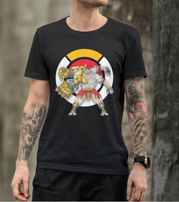 POKEMON X OVERWATCH MASHUP MACHAMP X DOOMFIST T-Shirt