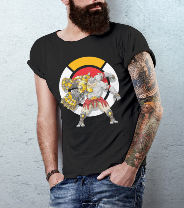 POKEMON X OVERWATCH MASHUP MACHAMP X DOOMFIST T-Shirt