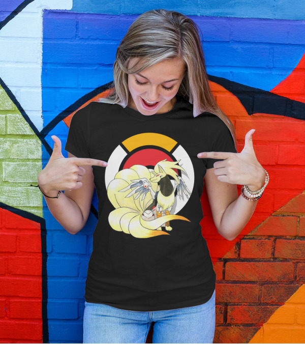 POKEMON X NINETAILS X MERCY Overwatch Crossover T-Shirt