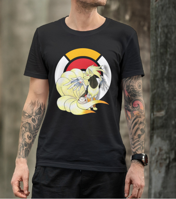 POKEMON X NINETAILS X MERCY Overwatch Crossover T-Shirt