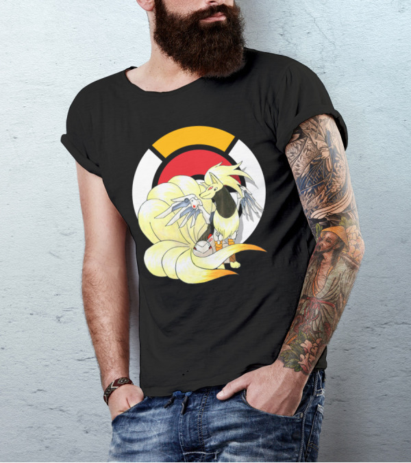 POKEMON X NINETAILS X MERCY Overwatch Crossover T-Shirt