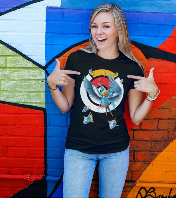 POKEMON SWELLOW PHARAH BATTLE SYMBOLS SHARKS CIRCLE T-Shirt