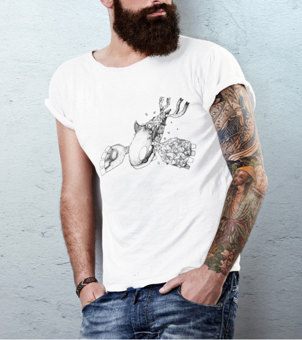 Kyogre Geometric Polygonal Fusion T-Shirt