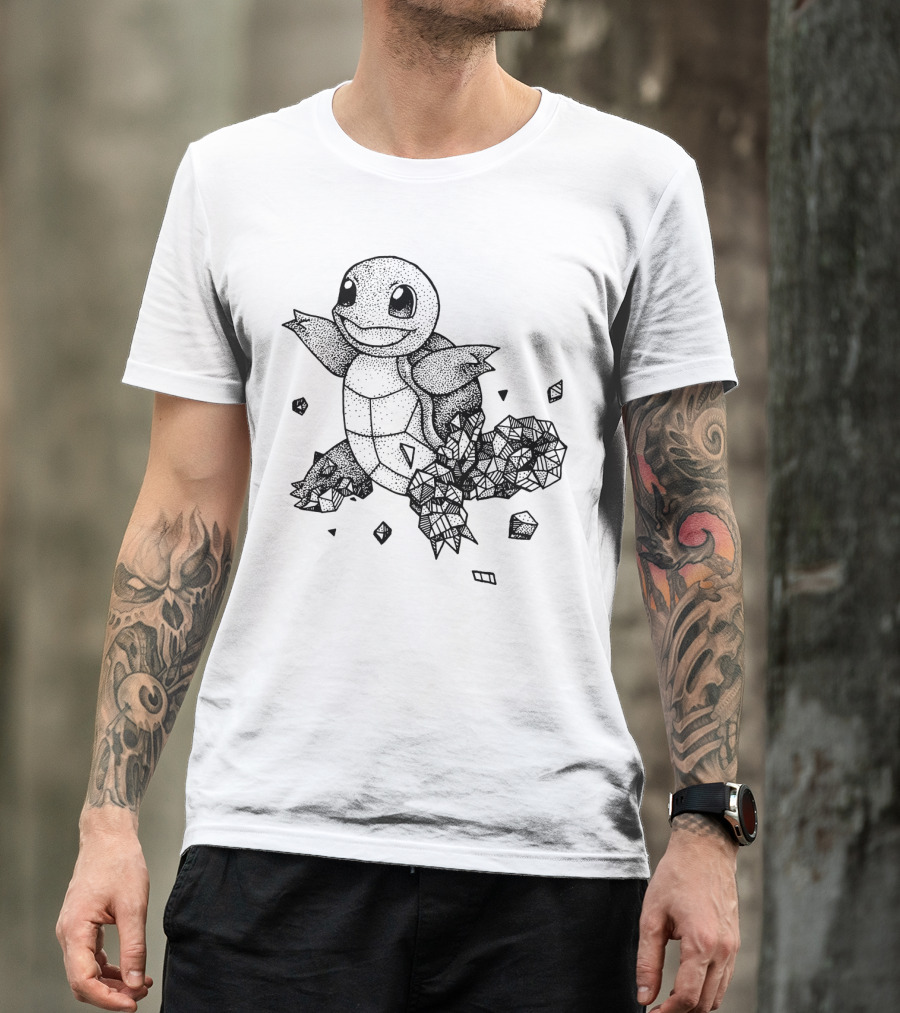 GEOLOGY STYLE SQUIRTLE POLYGONAL T-Shirt