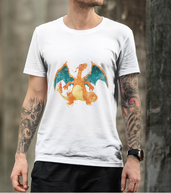 Charizard Watercolor Pokemon T-Shirt