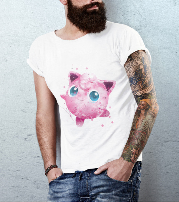 WATERCOLOR JIGGLYPUFF POKEMON POKE T-Shirt