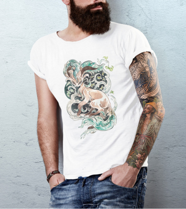 WATERCOLOR POKEMON LEAFEON VIVID ARTISTIC T-Shirt