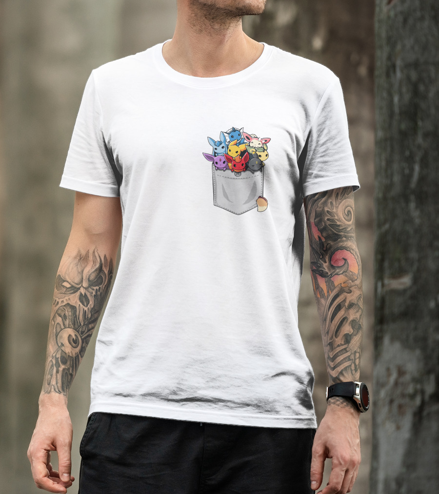 EEVEELUTION POKEMON POCKET CUTE CHARACTER COLLECTION T-Shirt