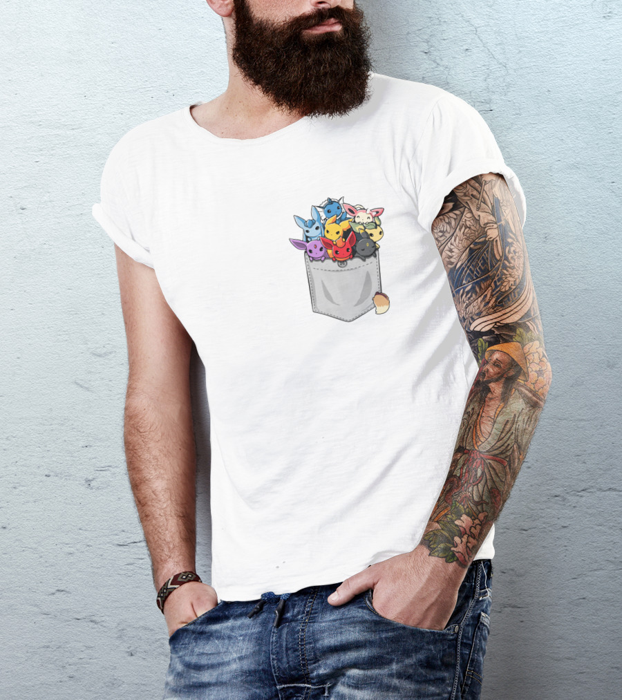 EEVEELUTION POKEMON POCKET CUTE CHARACTER COLLECTION T-Shirt