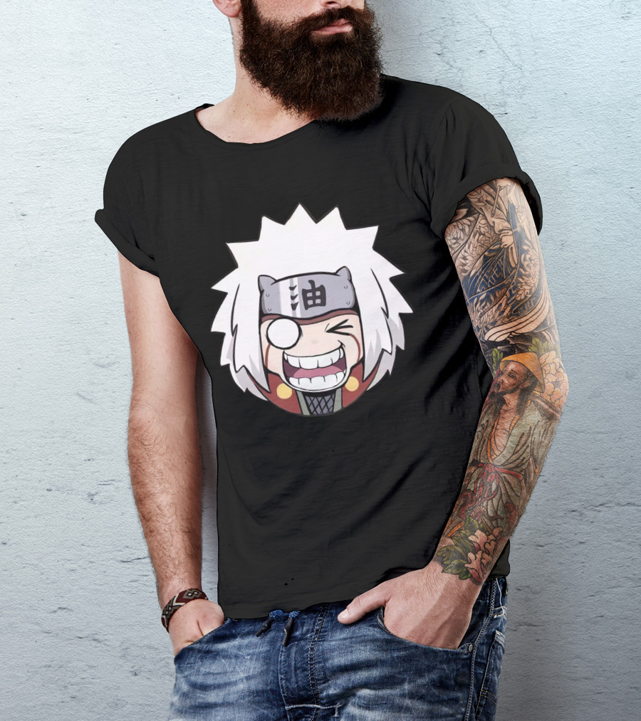 Jiraiya Chibi Cute Anime Character Face T-Shirt