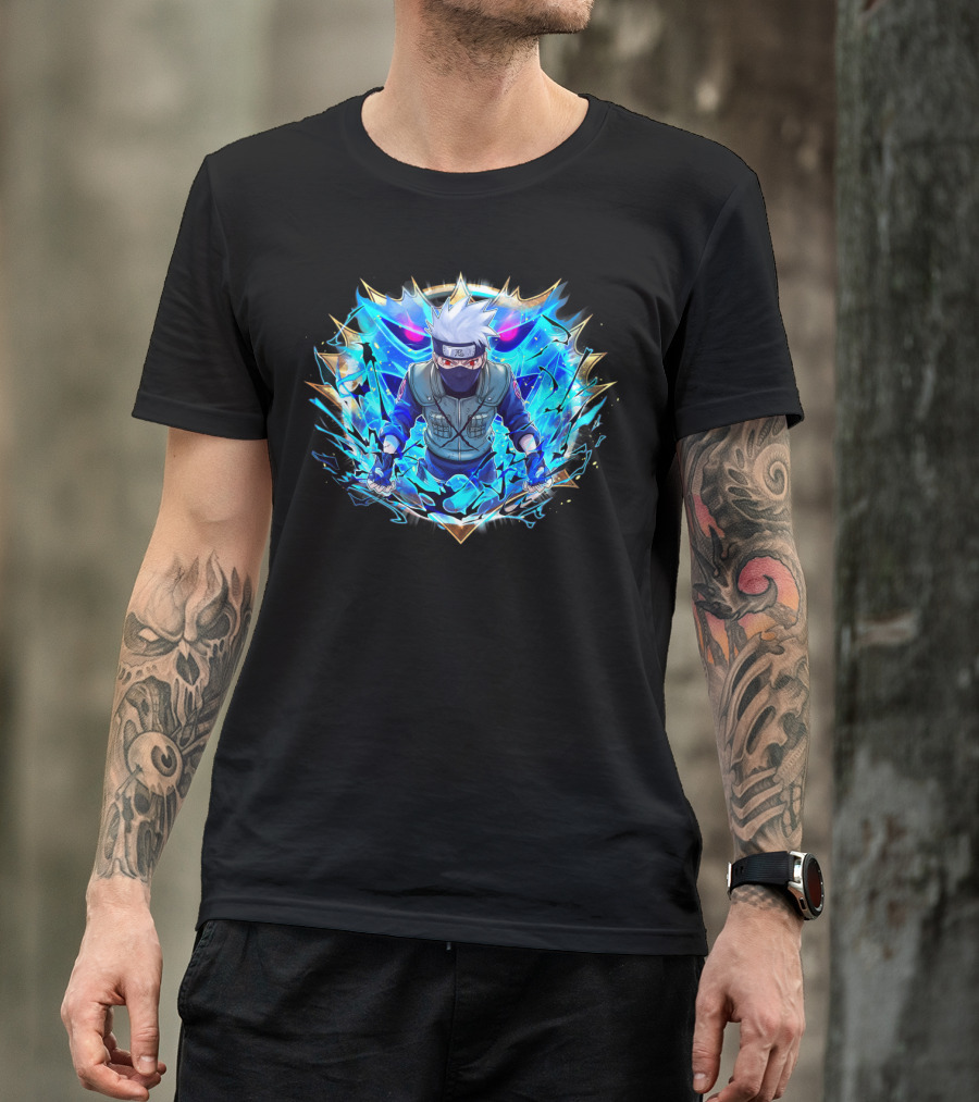 Kakashi Susanoo Blue Lightning Armor T-Shirt