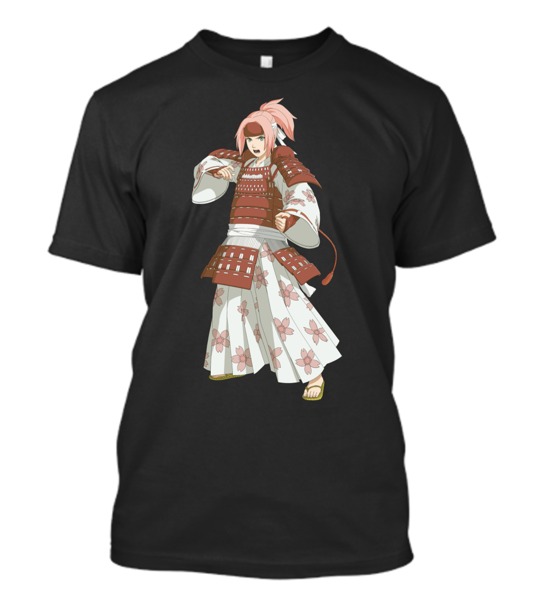 Sakura Samurai Cherry Blossom Warrior Kimono Armor T-Shirt