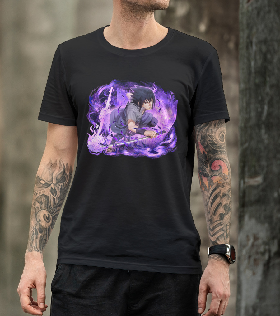 Sasuke Uchiha Purple Chakra Sword T-Shirt