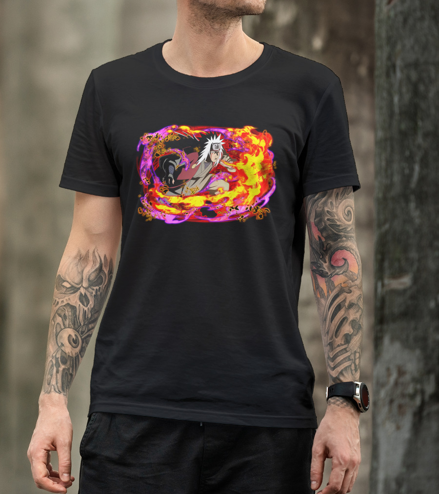 Jiraiya Fire And Magic Aura Ninja Character T-Shirt