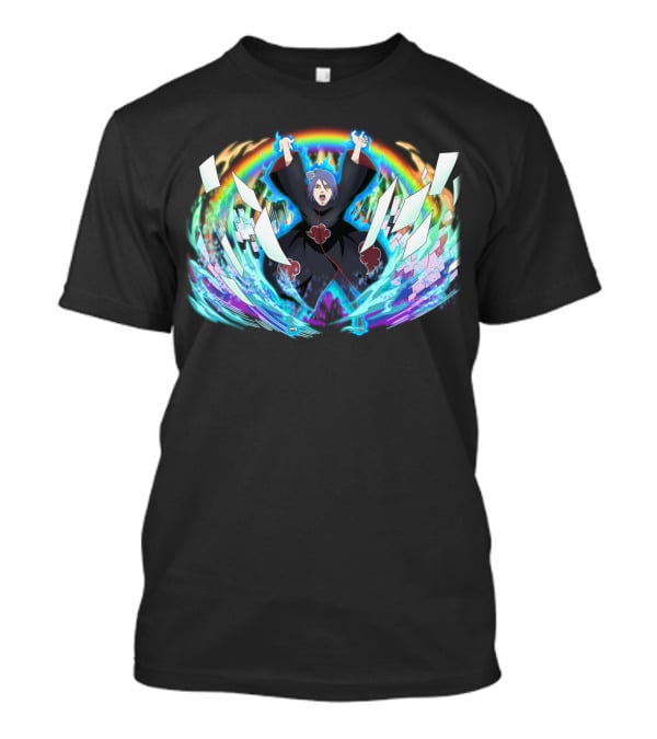 Konan Akatsuki Paper Jutsu Rainbow Energy Burst T-Shirt