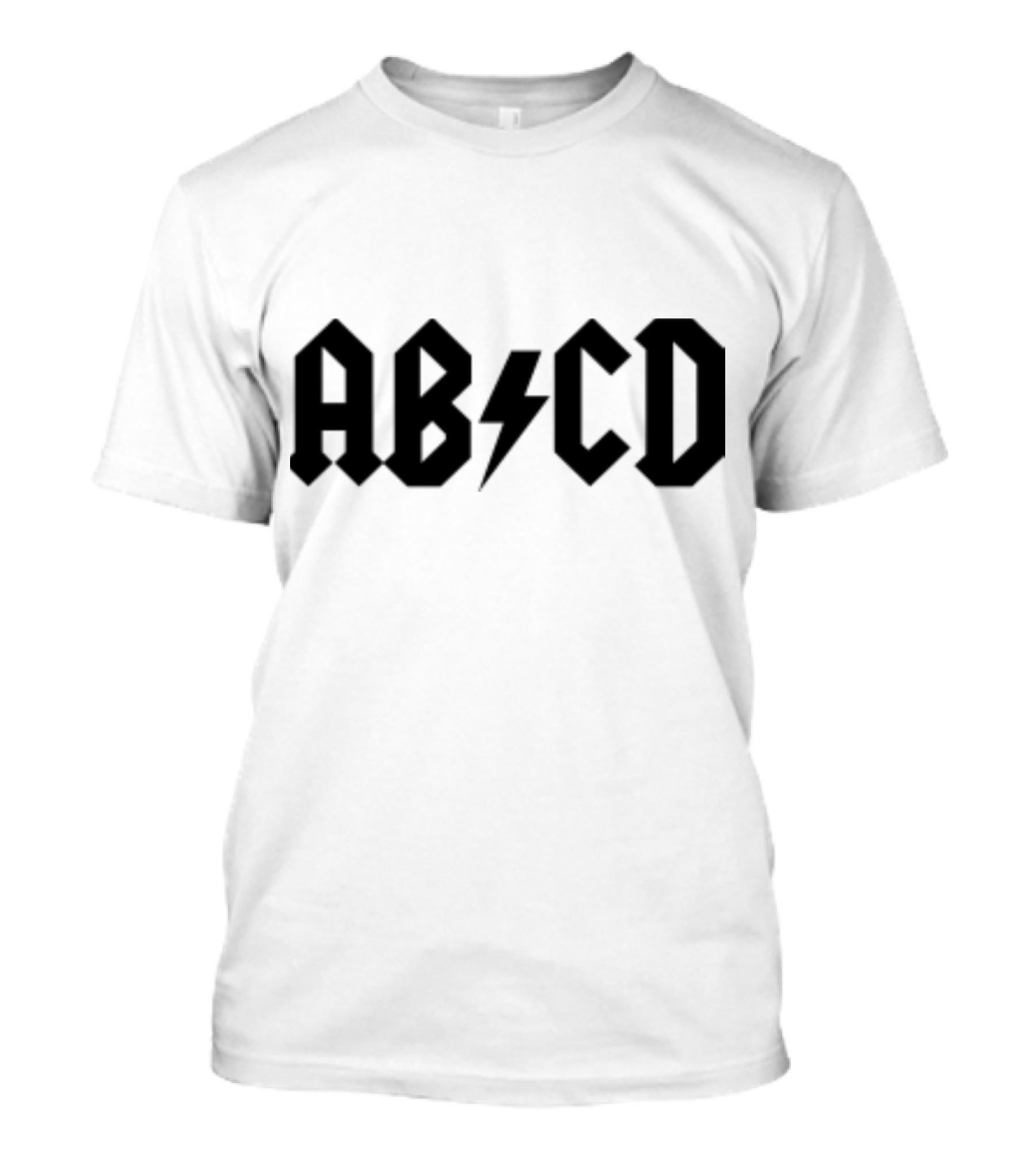 AB/CD Back To School Alphabet Theme With Rock Band Inspired Lightning Bolt T-Shirt